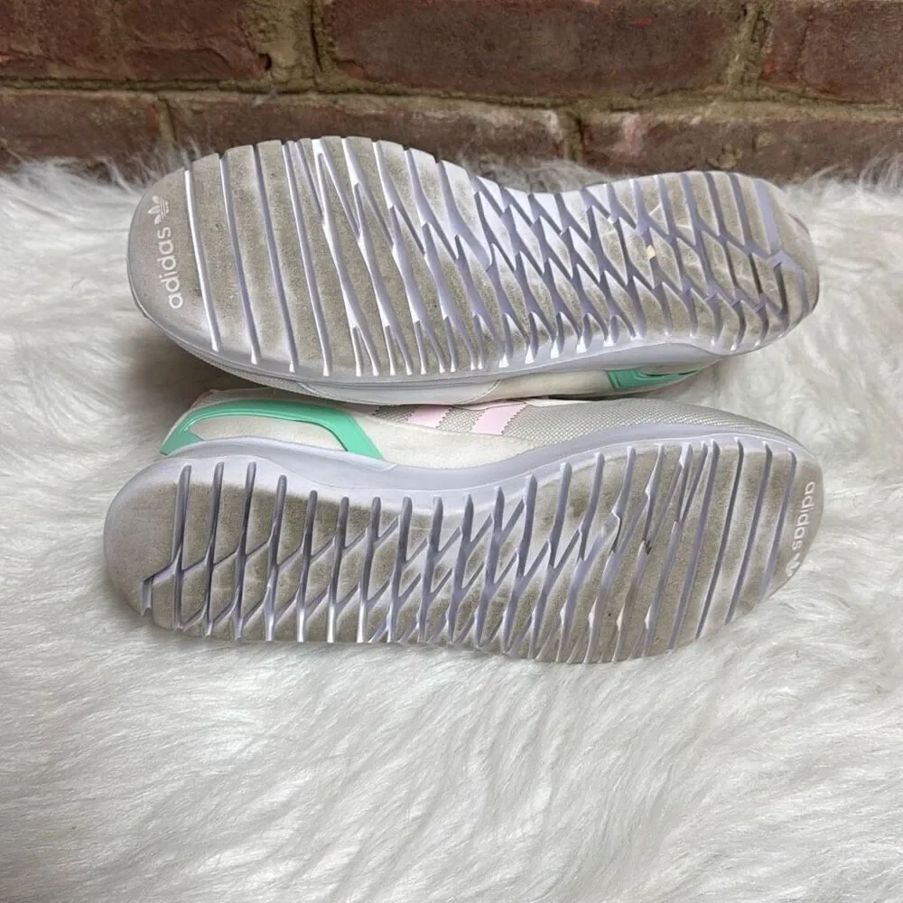 adidas white pink